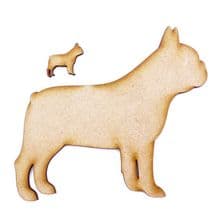 French Bulldog - 3mm MDF Wooden Laser Cut Shapes Various Sizes