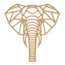 Geometric Elephant laser cut from 3mm MDF 10cm to 80cm tall Craft Wall Hanging