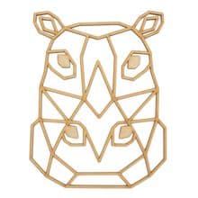 Geometric Hippo laser cut from 3mm MDF 10cm to 80cm tall Craft Wall Hanging