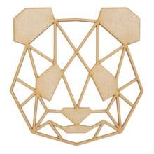 Geometric Panda laser cut from 3mm MDF 10cm to 80cm tall Craft Wall Hanging