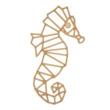 Geometric Seahorse laser cut from 3mm MDF 10cm to 80cm tall Craft Wall Hanging