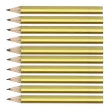 Gold Round Wooden Mini Half Golf Pencils