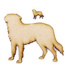 Golden Retriever Craft Blank, Dog Shape Laser Cut from 3mm MDF, Card Topper