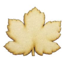 Hard Maple Leaf cut from 3mm MDF, Craft Blanks, Shapes, Tags, Autumn Leaf
