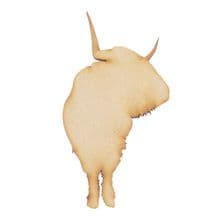 Highland Cow D3 Card Craft Blank Topper laser cut from 3mm MDF Various Sizes