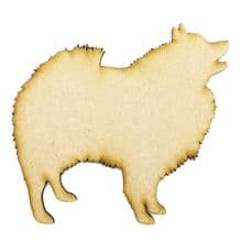 Keeshond Craft Blank, Dog Shape Laser Cut from 3mm MDF, Card Topper