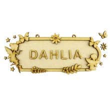 MDF Wood DIY Craft Shapes Room Door Wall YOUR NAME Sign Plaque – Fairy