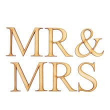 Mr & Mrs - Times New Roman - Laser Cut Wooden Craft Blank