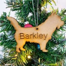 NORWICH TERRIER Wooden Christmas Dog Tree Ornament engraved with your Dog's name