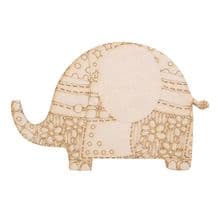 Patchwork Elephant Toy Design Card Decoration Craft Shape Laser Cut from 3mm MDF