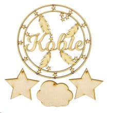Personalised Name Dream Catcher - 20cm MDF Wood Dream Catcher Make Your Own