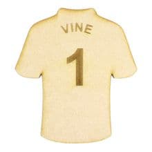 Personalised Team Football Shirts - 3mm MDF Top 50mm craft embellishment topper