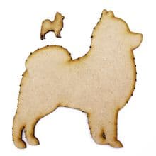 Pomeranian Craft Blank, Dog Shape Laser Cut from 3mm MDF, Card Topper