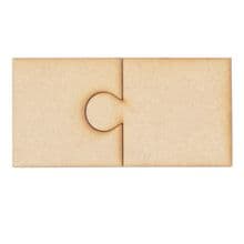 Puzzle Pair - 3mm MDF Wooden Jigsaw pieces Laser Cut Scrapbook Embellishment