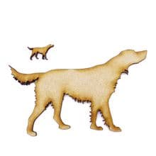 Red Setter Craft Blank, Dog Shape Laser Cut from 3mm MDF, Card Topper