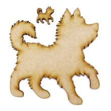 Scottie Dog Craft Blank, Dog Shape Laser Cut from 3mm MDF, Card Topper
