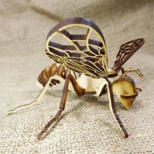 Self-Assembly Kit Wooden Bee laser cut from 3mm MDF Wood Model