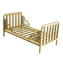 Slatted Bed - Enda - easy to assemble and decorate 3mm MDF Doll Teddy crib cot