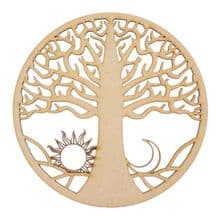 Tree of Life Laser Cut from 3mm MDF Craft Wall Picture Decoration (Design 2)