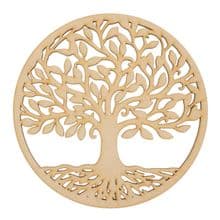 Tree of Life Laser Cut from 3mm MDF Craft Wall Picture Decoration (Design 5)