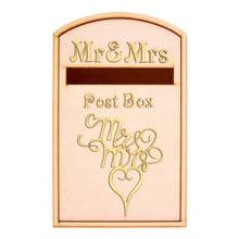 Wedding Post Box Mr&Mrs Design - Opening Wooden 3mm MDF Party - Flat Pack