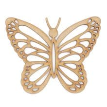 Wood Butterfly D2 Craft Embellishments Laser Cut Shape MDF