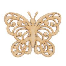 Wood Butterfly D4 Craft Embellishments Laser Cut Shape MDF