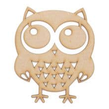 Wood Owl D2 Craft Embellishments Laser Cut Shape MDF
