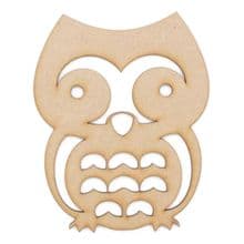 Wood Owl D3 Craft Embellishments Laser Cut Shape MDF