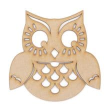 Wood Owl D7 Craft Embellishments Laser Cut Shape MDF