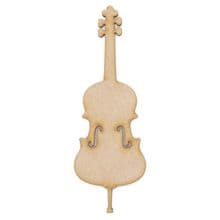 Wood Violin Craft Embellishments Laser Cut Shape MDF