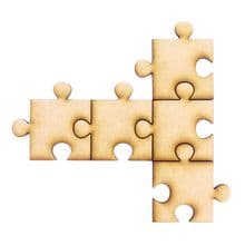 Wooden Craft Blank Jigsaw Puzzle Pieces - various sizes