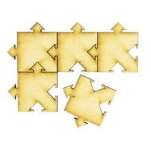 Wooden Interlocking Arrow Puzzle Pieces Craft ideal for Box Frames - 35 Pieces
