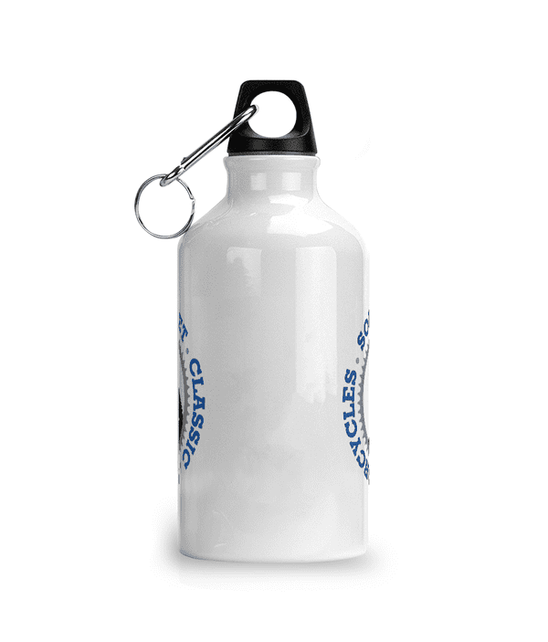 Aluminium Sports Water Bottle Somerset Classic Motorcycles logo