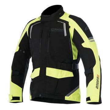 Alpinestars Andes V2 Drystar Textile Motorcycle Jacket - Black Yellow Fluo