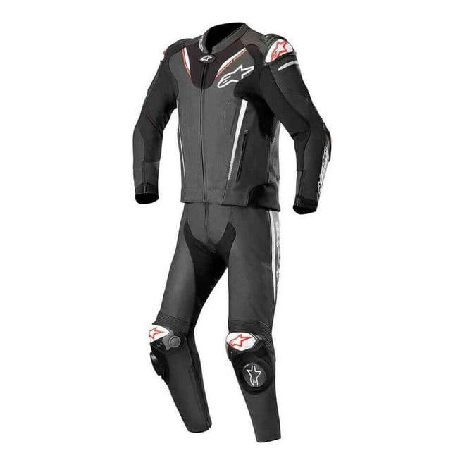 Alpinestars Atem V3 2 Piece Leather Motorcycle Motorbike Race Suit Black & White
