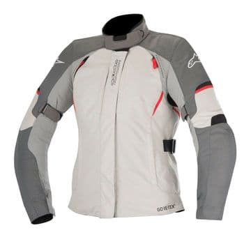 Alpinestars Stella Ares Gore-Tex Waterproof Motorcycle Motorbike Jacket Grey Red