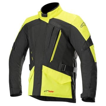 Alpinestars Volcano Waterproof Drystar Motorcycle Jacket Black Yellow Fluo