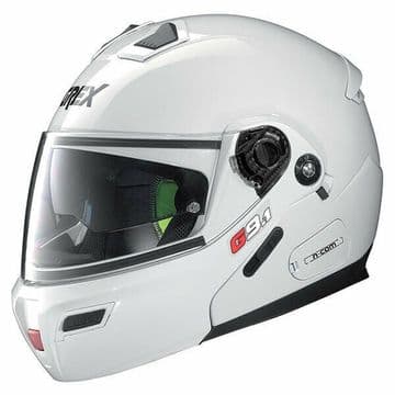 Grex G9.1 Evolve Kinetic N-Com Flip Modular Motorcycle Bike Helmet Metal White
