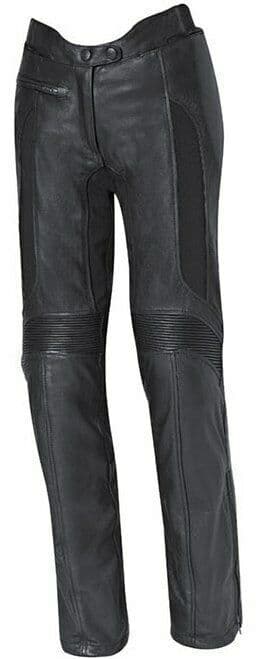 Held Ladies Ebony Leather Motorcycle Motorbike Pants Trousers D3O Armour