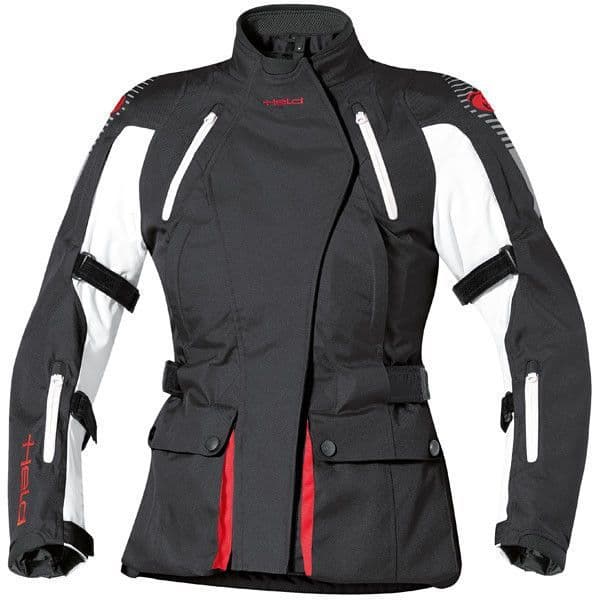 Held Ladies Tamira Waterproof Windproof Motorcycle Textile Jacket - Black/White