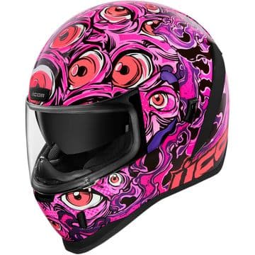Icon Airform Illuminatus Pink Glow In The Dark Motorcycle Motorbike Helmet