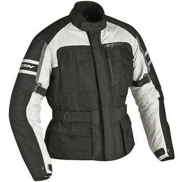 Ixon Colorado Waterproof Textile Motorcycle Motorbike Jacket - Black / Grey