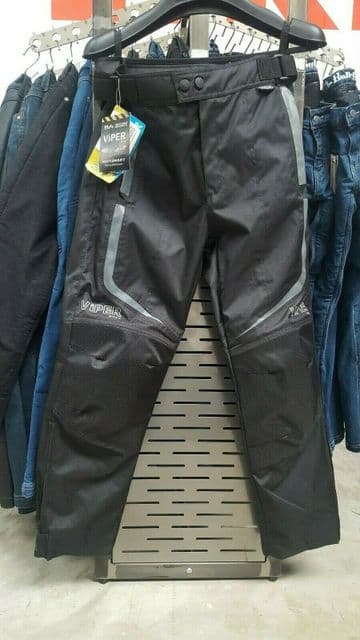 Motohart Route Waterproof Motorcycle Motorbike Trousers Pants - Black