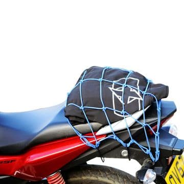 Oxford Essentials Motorcycle Motorbike Cargo Net Bungee - Blue - 30 x 30cm OX665