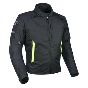 Oxford Toledo 2.0 Waterproof Textile Motorcycle Motorbike Jacket Black Fluo