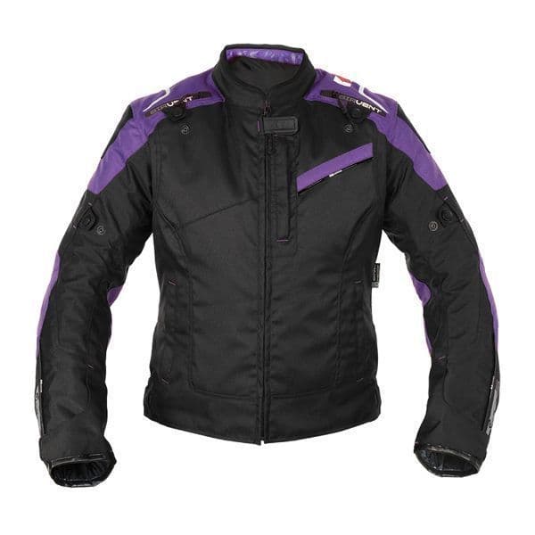 Oxford Valencia Womens Ladies Waterproof Textile Jacket - Black/Purple TW224