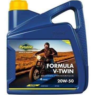 Putoline Formula V-Twin 20W/50 Semi Synthetic N-Tech Motorcycle Motorbike Oil 4L