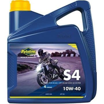 Putoline S4 10W/40 Mineral Based Motorcycle Motorbike Oil 4L