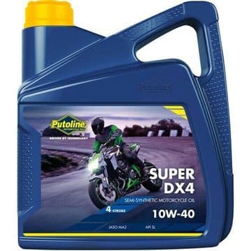 Putoline Super DX4 10W/40 Semi Synthetic Motorcycle Motorbike Oil 4L